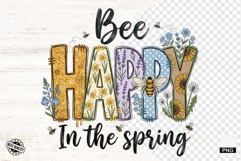 Spring Honey Bees Sublimation PNG Product Image 1