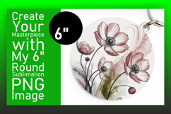 Lovely Circle Design Sublimation PNG , Flowers Product Image 1