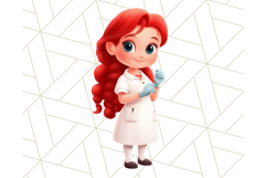 Nurse Clipart Bundle, Medical Staff PNG, Cute Kid Nurse Png Product Image 16