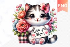 Love you mom Sublimation - Mother&#039;s Day Clipart PNG Product Image 1