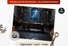 Gothic Halloween background - Hollow Eve Procession Backdrop Product Image 1