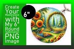 Whimsical Round Design Car Coaster PNG , Flower Product Image 1