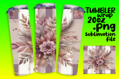 DIY Tumbler Wrap Digital File , Autumn Flower Product Image 1