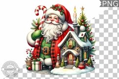 Christmas Santa Sublimation - Clipart PNG Design Product Image 1