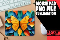 Butterfly Bloom Sublimation Mouse Pad - 3D Design Product Image 1