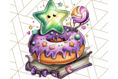 Halloween Donut Clipart PNG, Cute Spooky Doughnut Art Product Image 4