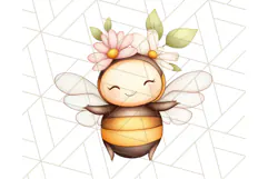 Adorable Bee Clipart PNG, Kawaii Bumblebee Illustrations Product Image 4