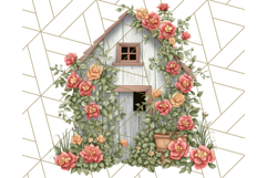 Vintage Cottagecore Barn PNG Clipart, Farmhouse Style Product Image 4
