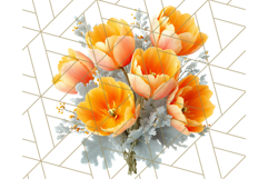 Fall Flower Bouquets Clipart PNG, Autumn Floral Clip Art Product Image 4
