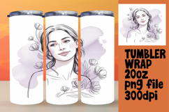 20oz Tumbler Wrap for Unique Style , Beauty Woman Product Image 1