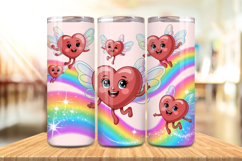 Valentine’s Day Kawaii Hearts Tumbler Wrap PNG Big Bundle Product Image 4