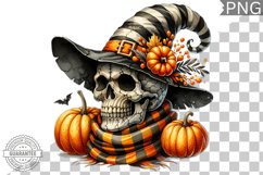 Halloween Skull Sublimation - Clipart PNG Design Product Image 1
