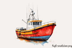 Watercolor Coastal Clipart PNG Product Image 1