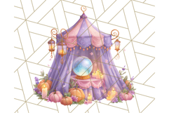 Creepy Carnival Halloween Clipart PNG with Hayride Art Product Image 4