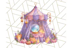 Creepy Carnival Halloween Clipart PNG with Hayride Art Product Image 4