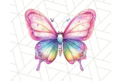 Pastel Fairy Clip Art PNG With Glitter, Rainbow Fairy Png Product Image 4