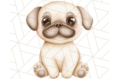 Pug Clipart PNG, Cute Dog Art, Funny Puppy Illustration Png Product Image 4