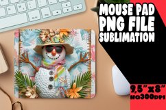Summer Christmas Snowman Mouse Pad - Winter Magic Product Image 1