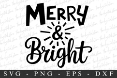 Merry Christmas Bright Svg | Christmas svg | Svg cut file Product Image 1