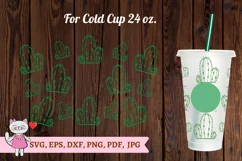 Cactus svg for Full Wrap Venti Cold Cup 24 oz Product Image 5