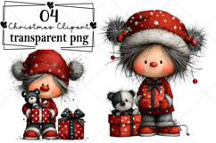 Cute Santa Claus Christmas Clipart Watercolor PNG Product Image 1