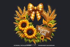 Autumn Harvest Wreaths Cliparts - Rustic Fall &amp; Thanksgiving Product Image 3