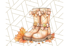 Pumpkin Spice Chibi Girls, Fall Accessories PNG, Cozy Autumn Product Image 4