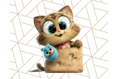 Pet Shop Clipart, Cute Big Eyed Animals, Kawaii Pets PNG Product Image 4
