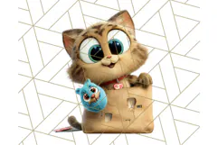 Pet Shop Clipart, Cute Big Eyed Animals, Kawaii Pets PNG Product Image 4