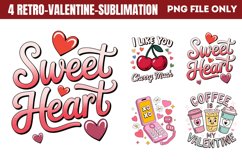 Retro Valentine Sublimation Bundle PNG Product Image 15