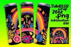 Cosmic Chroma: Rainbow Tumbler Sublimation Designs Product Image 1