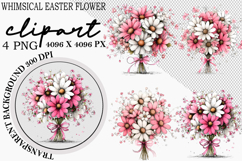 Whimsical Easter Flower Clipart Product Image 1