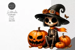 Halloween clipart, Skeleton clipart, Autumn clipart Product Image 1