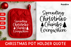 Christmas Pot Holder Quote SVG | Christmas Crumbs Product Image 1