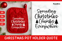 Christmas Pot Holder Quote SVG | Christmas Crumbs Product Image 1