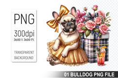 Cute French Bulldog Clipart PNG, Bulldog Graphic Design Product Image 1