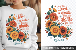 The Lord is Greater Sublimation Design - Christian Png Product Image 1