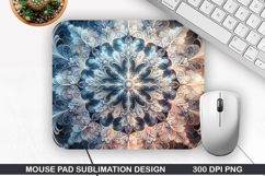 Snowflakes Mouse Pad Sublimation, Christmas Mouse Pad PNG Product Image 1