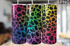 Rainbow Leopard Print Tumbler Wrap - High Quality 300 Dpi Product Image 1