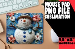Tropical Mouse Pad Treats: Christmas Snowman PNG Product Image 1