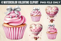 Watercolor Valentine Clipart PNG Product Image 1