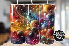 Colored Water Drops Tumbler Warp - Tumbler PNG Design Product Image 1