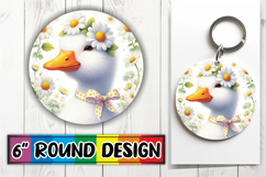Radiant Round Car Coaster Design, Goose Product Image 1