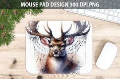 Deer Mouse pad Sublimation - Halloween Animal PNG Design Product Image 1