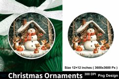 Christmas Ornaments PNG Round Sign PNG, Christmas Round Sign Product Image 1