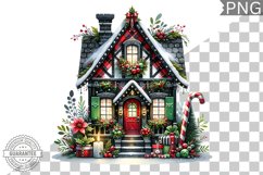 Christmas House Sublimation - Clipart PNG Design Product Image 1