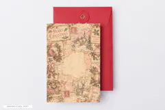 Pink Christmas Junk Journal Pages Product Image 5