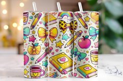 Bow &amp; Books Tumbler Wrap | Sublimation | Tumblers Product Image 1