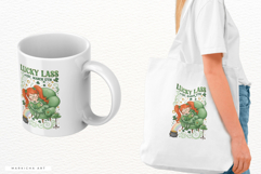 St Ptrick Day Girl Reading Png Sublimation Product Image 2