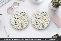 Car Coaster Sublimation| Coaster PNG Design Product Image 1